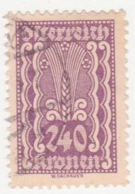 Австрія Австрия ^/--/^ Австрия 1922  г. № 415 гашеная ^_^^^ Австрія 1922 р. No 415 гашена - фото фото фото