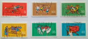 НДР, ФРН ГДР, ФРГ ^/--/^ ГДР 1977 Спорт, гашеные ^_^^^ НДР 1977 Спорт, гашені - фото фото фото