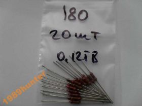 Резистори Резисторы ^/--/^ Резисторы 180 Ом 0,125 Вт (20 /--/ шт.) ^_^^^ Резистори 180 Ом 0,125 Вт (20 /--/ шт.) - фото фото фото