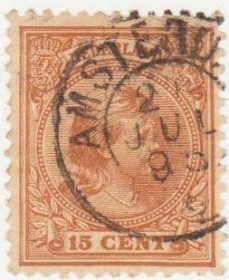 Інші країни Другие страны ^/--/^ Голландия 1891 г. №  39 гашеная ^_^^^ Голландія 1891 р. No 39 гашена - фото фото фото