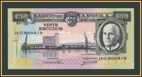 Ангола Ангола ^/--/^ Португальская Ангола 20 эскудо 1962 P-92 UNC ^_^^^ Португальська Ангола 20 ескудо 1962 P-92 UNC - фото фото фото