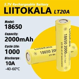 Ліхтарі, ліхтарики Фонари, фонарики ^/--/^ Аккумулятор LiitoKala LT /--/ 20 /--/ A 18650 2000 /--/ mah ^_^^^ Акумулятор LiitoKala LT /--/ 20 /--/ A 18650 2000 /--/ mah - фото фото фото