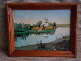 Інше Другое ^/--/^ Картина  Монастырь, масло, двп, 17 /--/ х /--/ 23 /--/ см ^_^^^ Картина Монастир, олія, двп, 17 /--/ х /--/ 23 /--/ см - фото фото фото