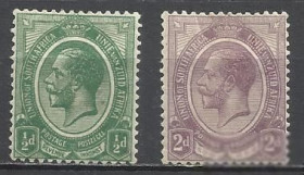 ПАР ЮАР ^/--/^ Южно-Африканский Союз брит. 1913-24 король Георг V 2 /--/ м. ^_^^^ Південно-Африканський Союз Бріт. 1913-24 король Георг V 2 /--/ м. - фото фото фото