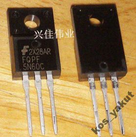Інші комплектуючі Другие комплектующие ^/--/^ Mosfet, N-Channel_TO-220_FQPF /--/ 5 /--/ N /--/ 60 /--/ C, 600 /--/ V_4.5 /--/ A - фото фото фото