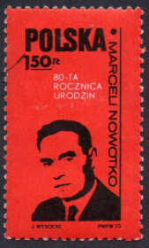Польща Польша ^/--/^ Польща 1973 - 80-річчя від дня народження Марселя Новотки  (Г) ^_^^^ Польша 1973 - 80-летие со дня рождения Марселя Новотки (Г) - фото фото фото