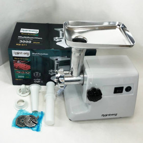 М'ясорубки Мясорубки ^/--/^ М&amp;apos;ясорубка електрична Rainberg RB-671 2200 /--/ Вт, м&amp;apos;ясорубка з насадками, електром&amp;apos;ясорубка для шатківниці - фото фото фото