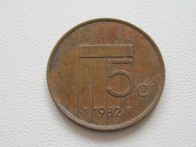 Нідерланди Нидерланды ^/--/^ Нидерланды 5 центов 1982 года 23228 ^_^^^ Нідерланди 5 центів 1982 року 23228 - фото фото фото