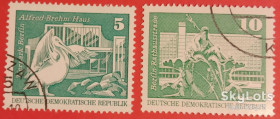 НДР, ФРН ГДР, ФРГ ^/--/^ ГДР 1973 стандарт искусство скульптура архитектура Mi 1842-1843 ^_^^^ НДР 1973 стандарт мистецтво скульптура архітектура Mi 1842-1843 - фото фото фото