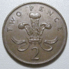 Єлизавета II (після ) Елизавета II (после ) ^/--/^ Велика Британія 2 нових пенса 1988 року 40485 ^_^^^ Великобритания 2 новых пенса 1988 года 40485 - фото фото фото