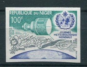 Освоєння космосу Освоение космоса ^/--/^ НигеР Niger Space 1977 satellite GOES 1 Imperf  MNH ^_^^^ Niger Space 1977 Satellite GOES 1 Imperf MNH - фото фото фото