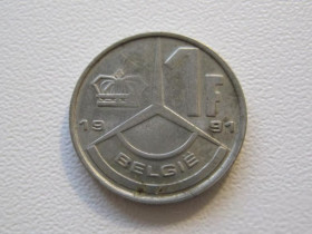 Бельгія Бельгия ^/--/^ Бельгия 1 франк 1991 года BELGI 33064 ^_^^^ Бельгія 1 франк 1991 року BELGI 33064 - фото фото фото