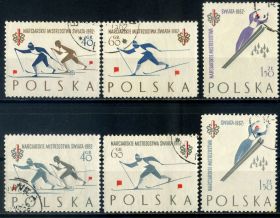 Спорт Спорт ^/--/^ Польша. Зимний спорт  (2 серии) 1962 г. ^_^^^ Польща. Зимовий спорт (2 серії) 1962 - фото фото фото