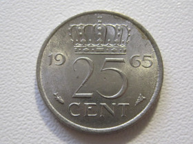 Нідерланди Нидерланды ^/--/^ Нидерланды 25 центов 1965 года #35163 ^_^^^ Нідерланди 25 центів 1965 року #35163 - фото фото фото