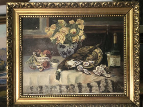 Картини, Гравюри, Живопис та Графіка Картины, Гравюры, Живопись и Графика ^/--/^ Європа. &amp;quot; Натюрморт з куріпкою&amp;quot; довоєнний період ^_^^^ Европа. &amp;quot; Натюрморт с куропаткой &amp;quot; довоенный период - фото фото фото