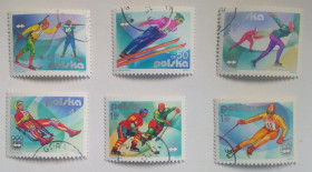 Польща Польша ^/--/^ Польша 1976 Зимние Олимпийские игры, гашеные (II) ^_^^^ Польща 1976 Зимові Олімпійські ігри, гашені (II) - фото фото фото