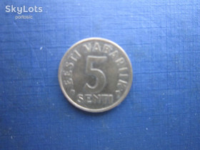 Естонія Эстония ^/--/^ Монета 5 сенті Естонія 1991 ^_^^^ Монета 5 сенти Эстония 1991 - фото фото фото