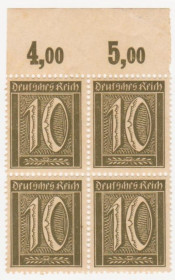 Веймарська республіка Веймарская республика ^/--/^ Германия    ( Рейх) 1921 г. №  157 ** кварт блок ^_^^^ Німеччина (Рейх) 1921 р. No 157 ** кварт блок - фото фото фото