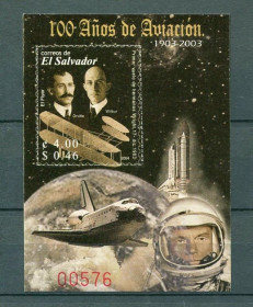 Освоєння космосу Освоение космоса ^/--/^ Сальвадор Salvador Space 2004 aviation good sheet very fine MNH - фото фото фото
