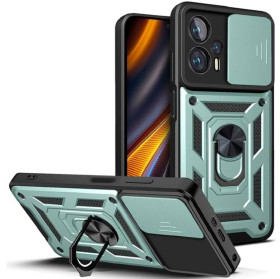Чохли, бампера Чехлы, бампера ^/--/^ Чохол Fiji Camera Defence для Xiaomi Poco X /--/ 4 GT бампер із захистом камери та підставкою Green ^_^^^ Чехол Fiji Camera Defence для Xiaomi Poco X /--/ 4 GT бампер с защитой камеры и подставкой Green - фото фото фото