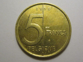 Бельгія Бельгия ^/--/^ Бельгия 5 франков 1998 года BELGIQUE 3 /--/ П /--/ 773 ^_^^^ Бельгія 5 франків 1998 BELGIQUE 3 /--/ П /--/ 773 - фото фото фото