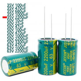 Конденсатори Конденсаторы ^/--/^ Aluminum Electrolytic Capacitor 35 /--/ V 2200 /--/ UF 105 /--/ C Low Esr Алюминий электролитический конденсатор 35 /--/ В 2200 мкФ 1 шт ^_^^^ Aluminum Electrolytic Capacitor 35 /--/ V 2200 /--/ UF 105 /--/ C Low Esr Алюміній електролітичний конденсатор 35 /--/ В 2200 мкФ 1 шт - фото фото фото