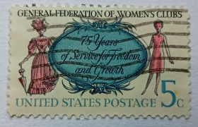 Північна Америка Северная Америка ^/--/^ США 1966 Федерация женских клубов, гашеная ^_^^^ США 1966 Федерація жіночих клубів, гашена - фото фото фото