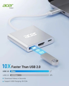 Інше Другое ^/--/^ Адаптер Acer ODK /--/ 3 /--/ A /--/ 0 USB Type-C 4 /--/ K, HDMI, USB 3.0 White. ^_^^^ Адаптер Acer ODK /--/ 3 /--/ A /--/ 0 USB Type-C 4 /--/ K, HDMI, USB 3. 0 White. - фото фото фото