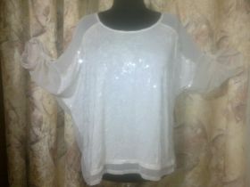 Туніки Туники ^/--/^ Туника в паетках Италия, 50%вискозы, XL|ХXLраз. сток ^_^^^ Туніка в паетках Італія, 50%вискози, XL|ХXLраз. стік - фото фото фото