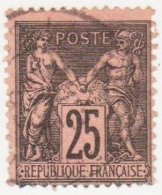 Франція Франция ^/--/^ Франция 1877 г.№ 81 гашенная ^_^^^ Франція 1877 р. No 81 гашена - фото фото фото