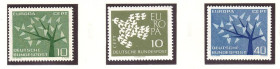 НДР, ФРН ГДР, ФРГ ^/--/^ Германия  1962 г  MNH  - EUROPA CEPT - дерево , птица ^_^^^ Німеччина 1962 MNH - EUROPA CEPT - дерево, птах - фото фото фото