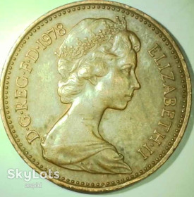 Інше Другое ^/--/^ Великобритания 1 новый пенни, 1978 ^_^^^ Велика Британія 1 новий пенні, 1978 - фото фото фото