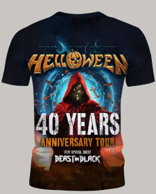 Футболки, майки Футболки, майки ^/--/^ Футболка Helloween - 40 Years Anniversary Tour  (новая) ^_^^^ Футболка Helloween - 40 Years Anniversary Tour (нова) - фото фото фото
