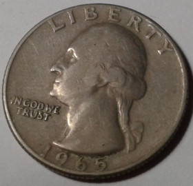 Інше Другое ^/--/^ США. Квотер. 25 центов. 1/4 доллара. 1965. ^_^^^ США. Квотер. 25 центів. 1/4 долара. 1965. - фото фото фото