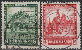 Веймарська республіка Веймарская республика ^/--/^ 1931 - Німеччина - Зимова допомога - Архітектура Mi.459-60 _6,0 € ^_^^^ 1931 - Германия - Зимняя помощь - Архитектура Mi.459-60 _6,0 € - фото фото фото