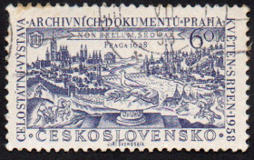Чехословаччина Чехословакия ^/--/^ Чехословаччина 1958 - Національна виставка архівних документів  (Гб) ^_^^^ Чехословакия 1958 - Национальная выставка архивных документов (Гб) - фото фото фото