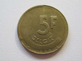 Бельгія Бельгия ^/--/^ Бельгия 5 франков 1993 года BELGI 33111 ^_^^^ Бельгія 5 франків 1993 BELGI 33111 - фото фото фото