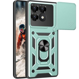 Чохли, бампера Чехлы, бампера ^/--/^ Чохол Fiji Camera Defence для Poco F /--/ 6 Pro бампер із захистом камери та підставкою Green ^_^^^ Чехол Fiji Camera Defence для Poco F /--/ 6 Pro бампер с защитой камеры и подставкой Green - фото фото фото