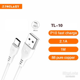 Кабелі Кабели ^/--/^ Кабель Teclast TL-10 USB - microUSB 2.1 /--/ A 1 /--/ м - фото фото фото