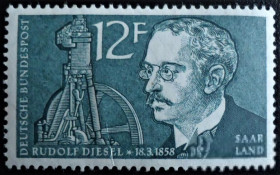 НДР, ФРН ГДР, ФРГ ^/--/^ Германия Саар 1957 - 1959. № 54 ^_^^^ Німеччина Саар 1957 — 1959. No 54 - фото фото фото