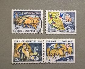 Фауна Фауна ^/--/^ Швеция Рождество Лошади 1987 ^_^^^ Швеція Різдво Коня 1987 - фото фото фото