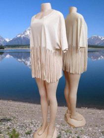Футболки Футболки ^/--/^ 3 /--/ XL-7 /--/ XL Бежевая батал футболка с бахромой, женский пляжный топ из хлопка в 1 экземпляре ^_^^^ 3 /--/ XL-7 /--/ XL Бежева батал футболка з бахромою, жіночий пляжний топ з бавовни в 1 примірнику - фото фото фото