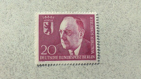 НДР, ФРН ГДР, ФРГ ^/--/^ Поштова марка Німеччина Західний Берлін &amp;quot; Мер Берліна 1953-1955 рік Вальтера Шрайбера &amp;quot; 1960 рік ** ^_^^^ Почтовая марка Германия Западный Берлин &amp;quot; Мэр Берлина 1953-1955 год Вальтера Шрайбера &amp;quot; 1960 год ** - фото фото фото