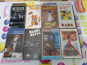 Касети Кассеты ^/--/^ Видеокассеты фирменные VHS Genesis Scorpions Eric Clapton ZZ Top Blues ^_^^^ VHS Metallica Genesis Scorpions Eric Clapton ZZ Top Blues - фото фото фото