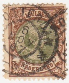 Інші країни Другие страны ^/--/^ Голландия 1891 г. №  46 гашеная ^_^^^ Голландія 1891 р. No 46 гашена - фото фото фото