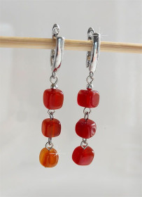 Сережки Серьги ^/--/^ Подарок девушке, сердолик, серьги с сердоликом ^_^^^ Подарунок дівчині, сердолик, сережки з сердоликом - фото фото фото