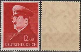 Третій Рейх (-) Третий Рейх (-) ^/--/^ 1941 - Рейх - 52 роки Гітлера Mi.772 _10.0 € ** ^_^^^ 1941 - Рейх - 52 года Гитлера Mi.772 _10.0 € ** - фото фото фото
