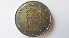 Франція Франция ^/--/^ 2 евро 2008 г. Франция. Председательство Франции в ЕС ^_^^^ 2 євро 2008 Франція. Головування Франції в ЄС - фото фото фото