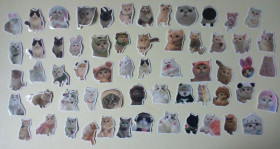 Інше Другое ^/--/^ Наклейки котов и кошек, 60 штук  (новые) ^_^^^ Наклейки котів і кішок, 60 штук (нові) - фото фото фото