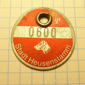 Інше Другое ^/--/^ Винтажный немецкий налоговый жетон для собак Stadt Heusenstamm ld /--/ 518 ^_^^^ Німецький податковий жетон для собак Stadt Heusenstamm ld /--/ 518 - фото фото фото